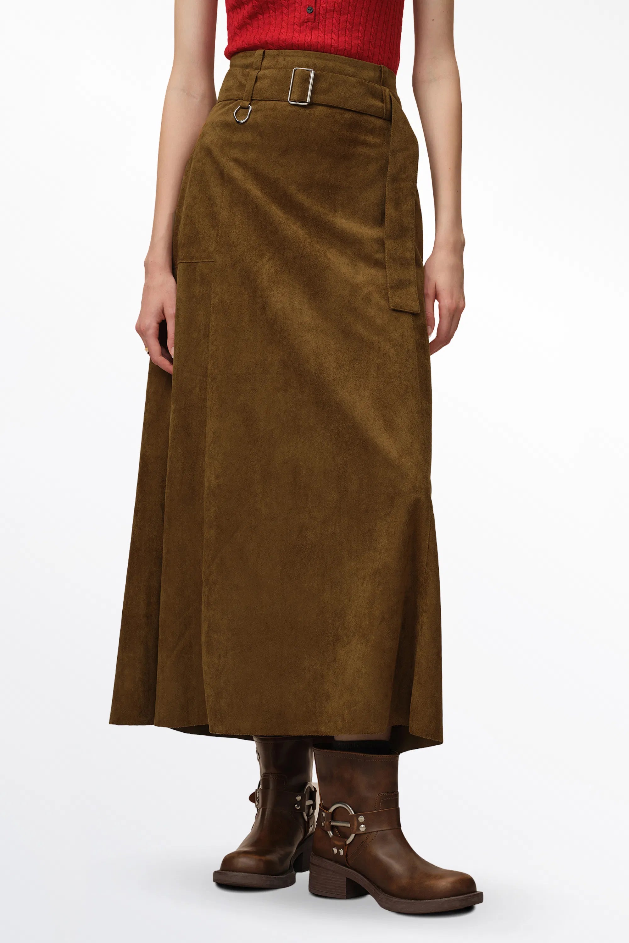 Bonney Skirt in Vegan Suede