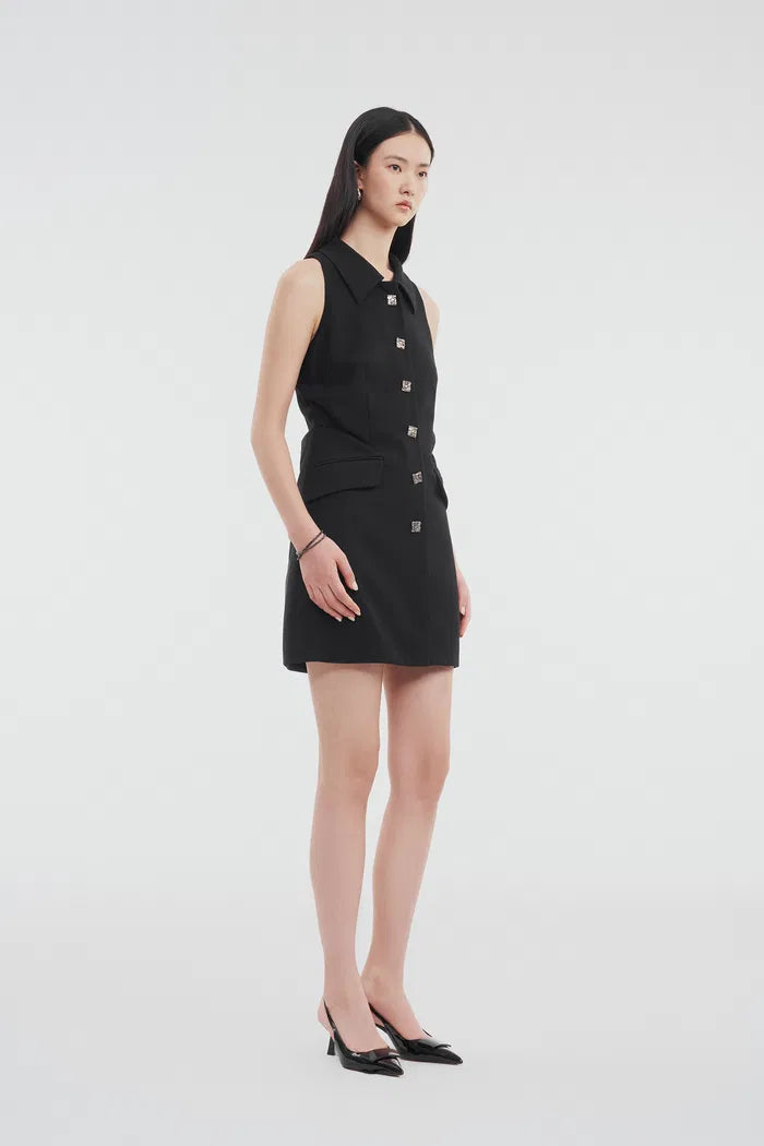 Leona Sleeveless Suit Dress in Wool