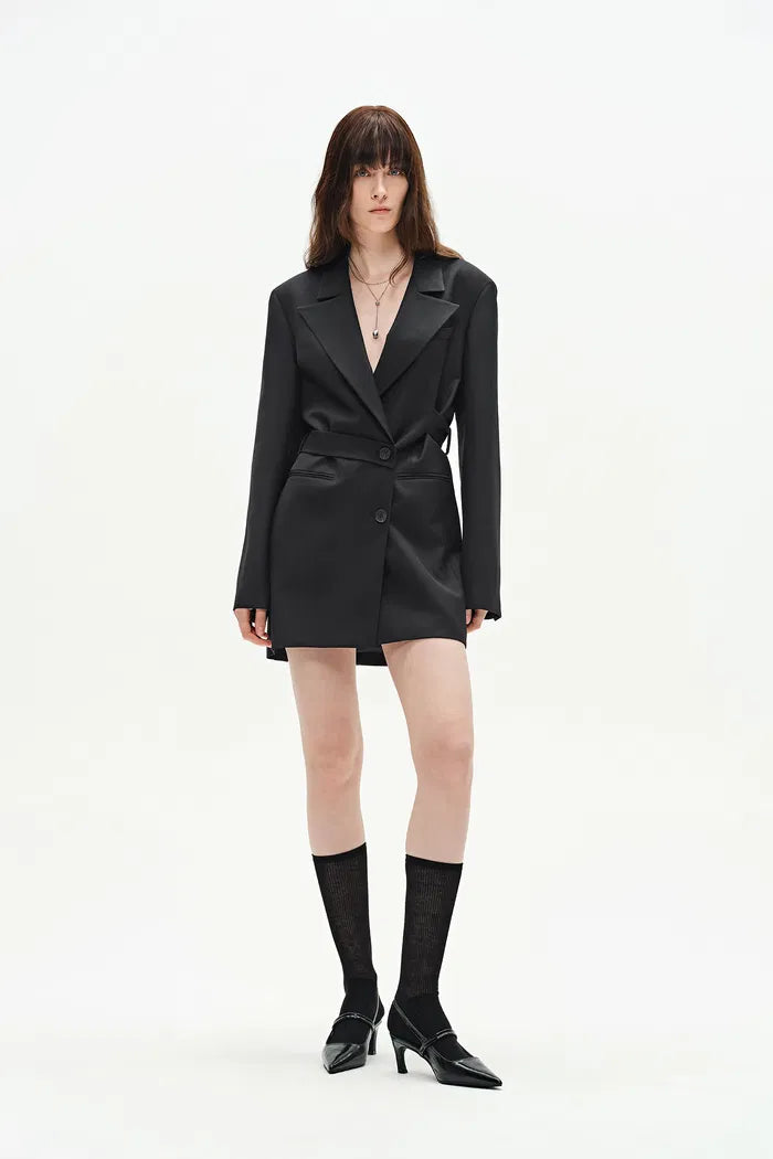 Mel Blazer Suit Dress in Acetate-Merino