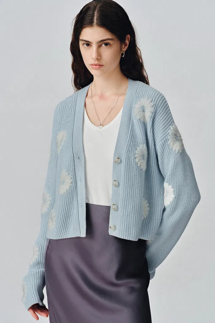 Dasiy Chunky Extended Cardigan in Cotton Cashmere Knit