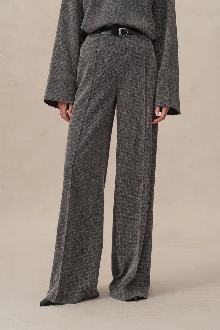 Turati Floral Mesh Trousers in Soft Crosshatch TR Blend