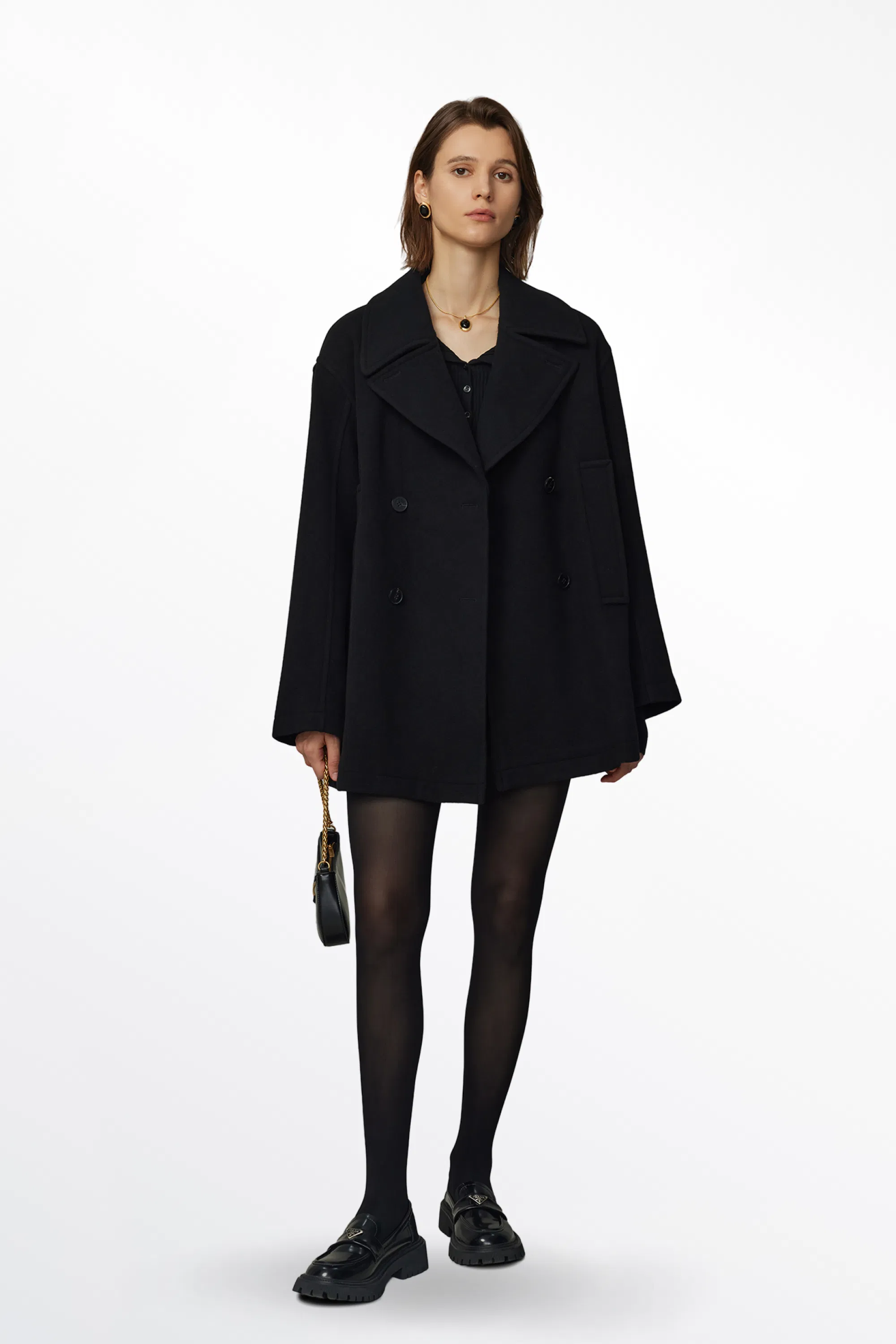 Polly Caban Short Coat in Australian Wool